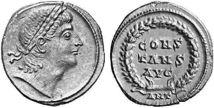 Sear 18483 RSC 2b Constans, AR Siliqua, Antioch