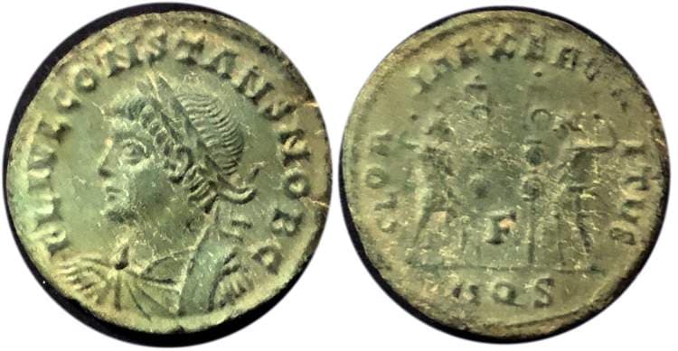Aquileia RIC VII 134, S Constans, AE follis of Aquileia