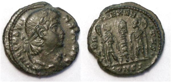 Constantinople RIC VIII 28 Constans AE17, Constantinople