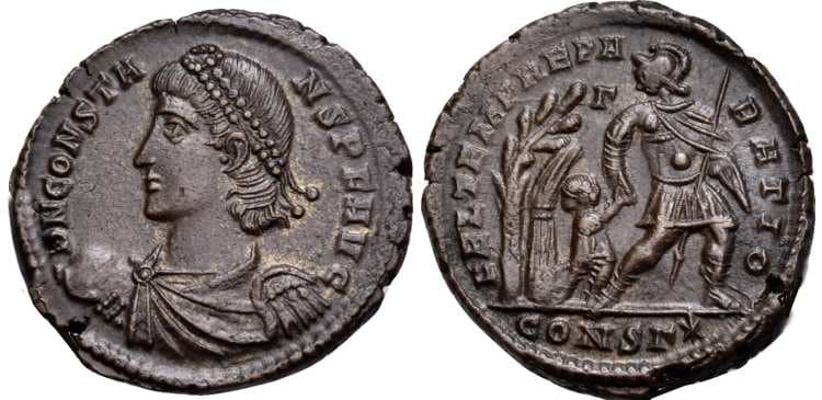Constantinople RIC VIII 92 Constans AE2