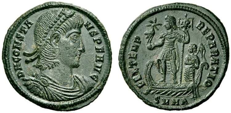 Heraclea RIC VIII 66, A Constans, AE24 follis, Heraclea