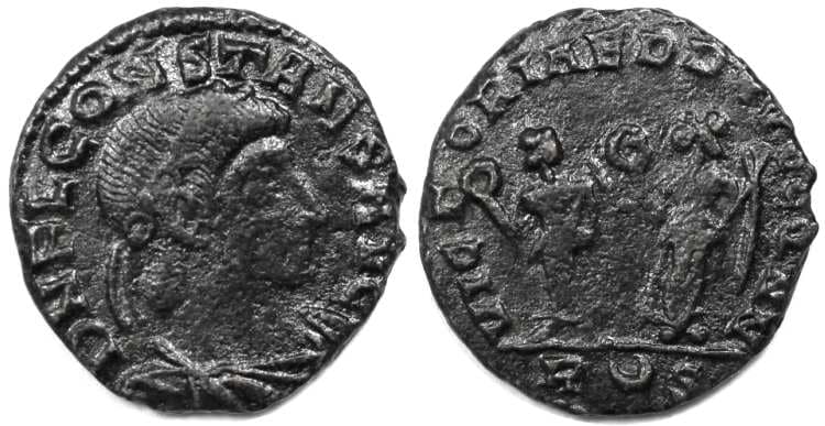 Rome RIC VIII 74 var Constans, AE4 of Rome