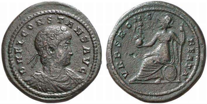 Rome RIC VIII 377 Constans, AE medallion, Rome mint