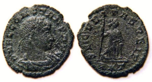 Rome RIC VIII 23, T Constans AE4, D N FL CONSTANS AVG, pearl-diademed, draped and cuirassed bust right / SECVRITAS REIP,