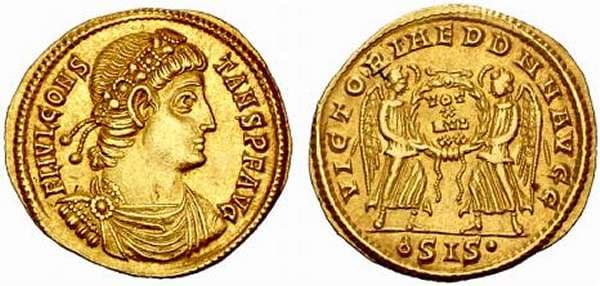 Siscia RIC VIII 120 Constans, AV Solidus, Siscia, struck 340-350 AD