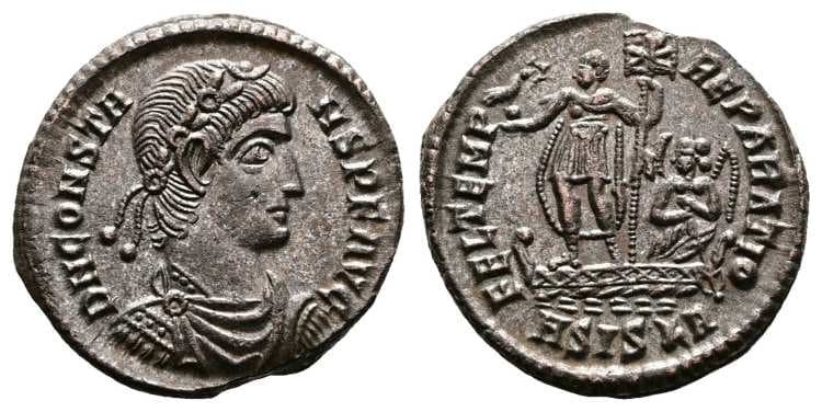 Siscia RIC VIII 207 var Constans, AE3 of Siscia
