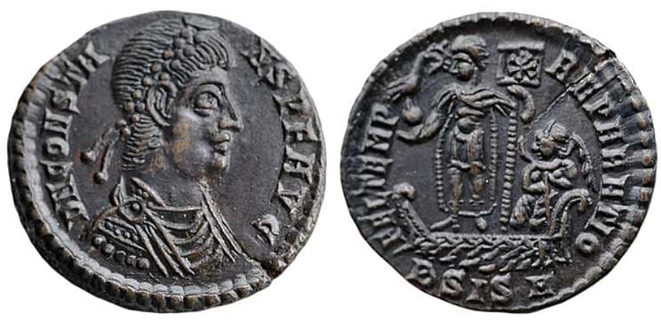 Siscia RIC VIII 209 Constans, AE follis, Siscia