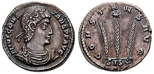 Siscia RIC VIII 67 Constans AR Siliqua