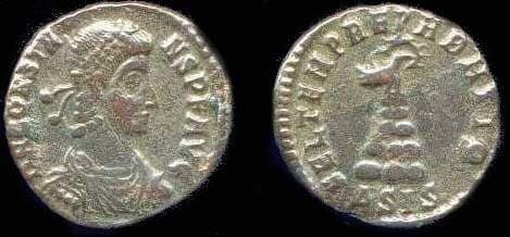 Siscia RIC VIII 228 Constans AE3 Half3