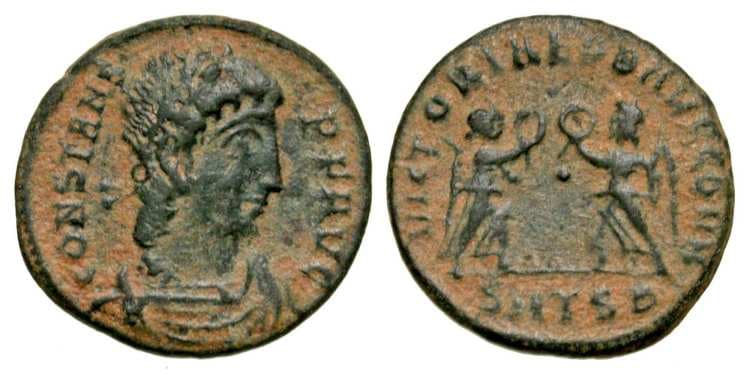 Thessalonica RIC VIII 101, B Constans AE follis of Thessalonica