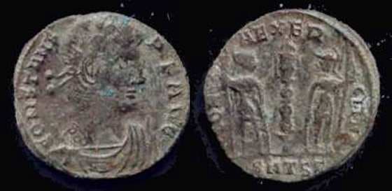 Thessalonica RIC VIII 57 Constans, AE4