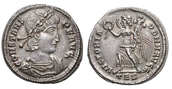 Thessalonica RIC VIII 96 Constans AR Siliqua