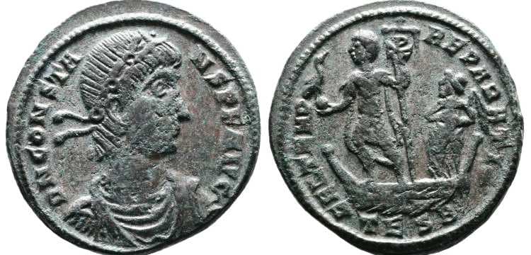 Thessalonica RIC VIII 109 Constans AE3