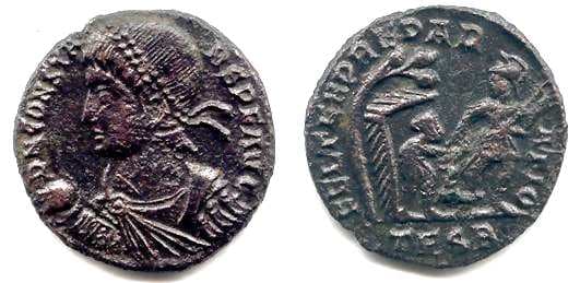 Thessalonica RIC VIII 118 Constans AE3