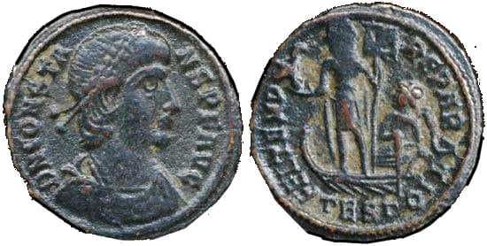 Thessalonica RIC VIII 120, Γ Constans AE3