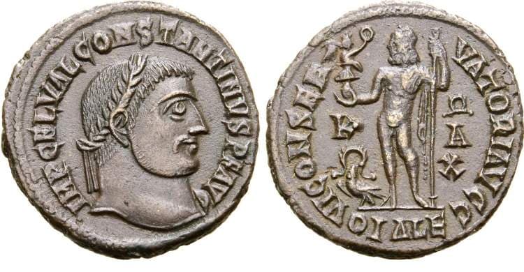 Alexandria RIC VII 13 Constantine Silvered AE Follis