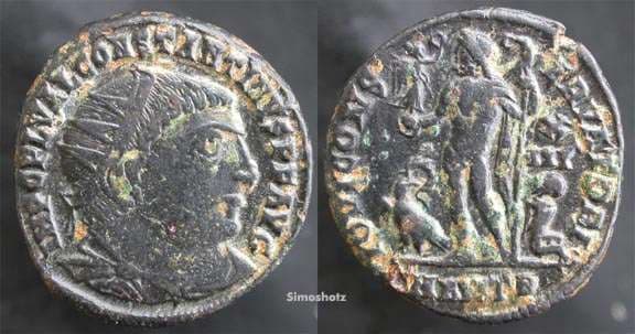 Antioch RIC VII 34, B Constantine I, AE follis of Antioch, 19mm