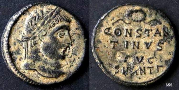 Antioch RIC VII 52, G Constantine I, AE follis, 17 mm, Antioch