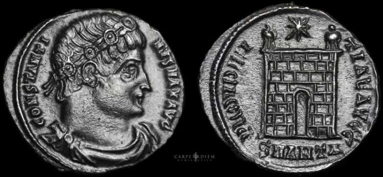 Antioch RIC VII 84, Δ Constantine I, AE follis of Antioch