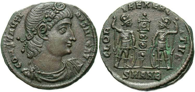Antioch RIC VII 108, B Constantine I AE follis of Antioch, 16 mm, 1