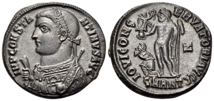 Antioch RIC VII 26,Z Constantine AE follis