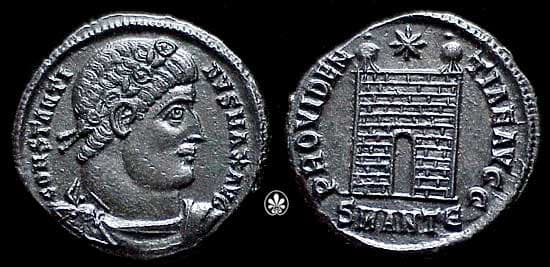 Antioch RIC VII 84, E Constantine I Bronze Follis