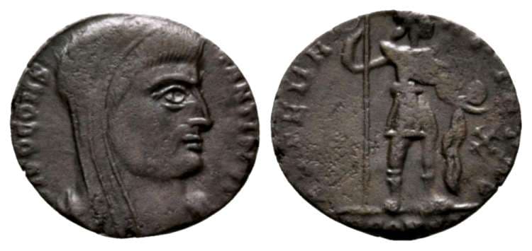 Arles RIC VIII 17, P Constantine I AE16, posthumous issue