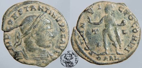 Arles RIC VII 81 Constantine I, Arles, AE follis