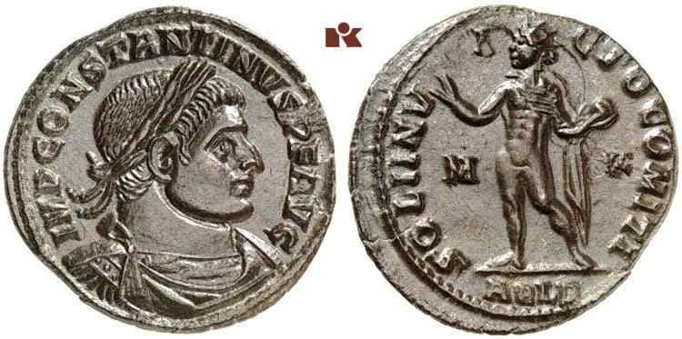 Arles RIC VII 96, P Constantine I, AE follis, Arles