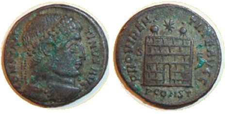 Arles RIC VII 318, P Constantine I, AE follis, Arles
