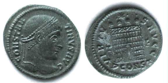 Arles RIC VII 336 Constantine I AE follis of Arles