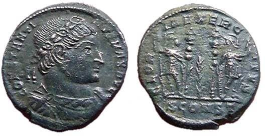 Arles RIC VII 358, S Constantine I, AE follis, Arles