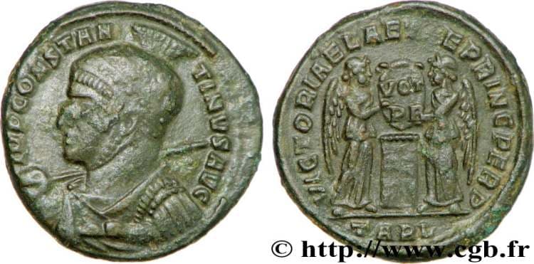 Arles RIC VII 192, T Constantine AE follis