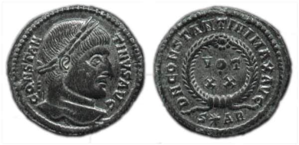 Arles RIC VII 252 Constantine AE follis