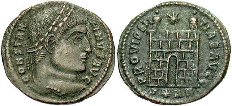 Arles RIC VII 280, S Constantine I, AE follis