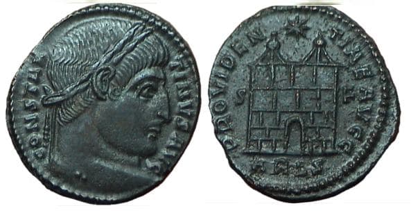 Arles RIC VII 309, S Constantine I AE follis