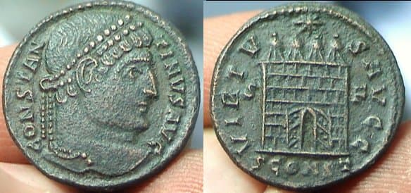 Arles RIC VII 321,S Constantine I AE follis