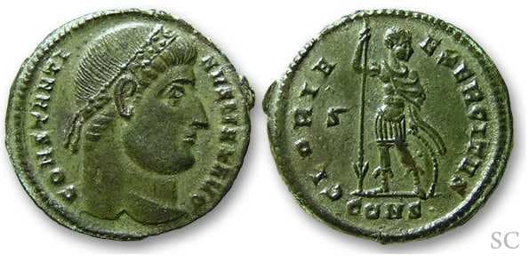 Constantinople RIC VII 22 Constantine AE follis
