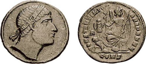 Constantinople RIC VII 29-35 var Speck 32a Constantine I AE Follis