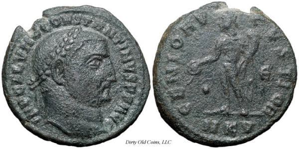 Cyzicus RIC VI 95v Constantine, as Caesar, AE follis
