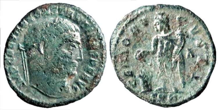 Cyzicus RIC VI 101b, A Constantine I, AE silvered follis, Cyzicus, AD 312