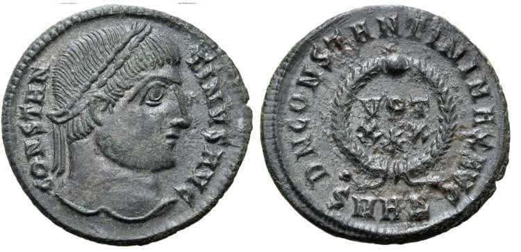 Heraclea RIC VII 70, Δ Constantine I AE follis of Heraclea