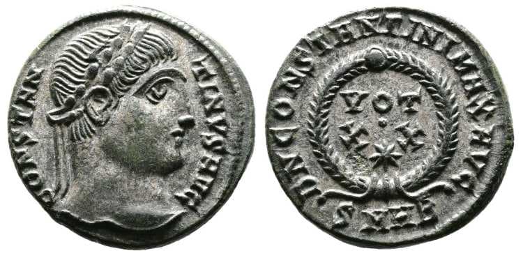 Heraclea RIC VII 70,B Constantine I AE Follis of Heraclea, struck 325-6 AD, 18