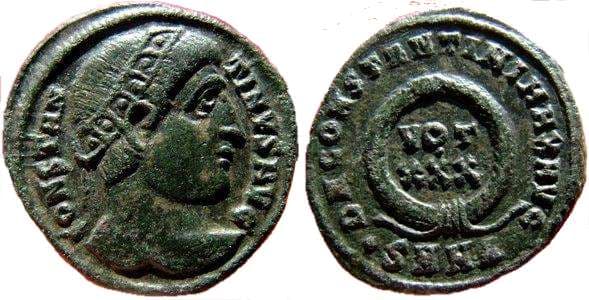 Heraclea RIC VII 90, A Constantine I AE follis