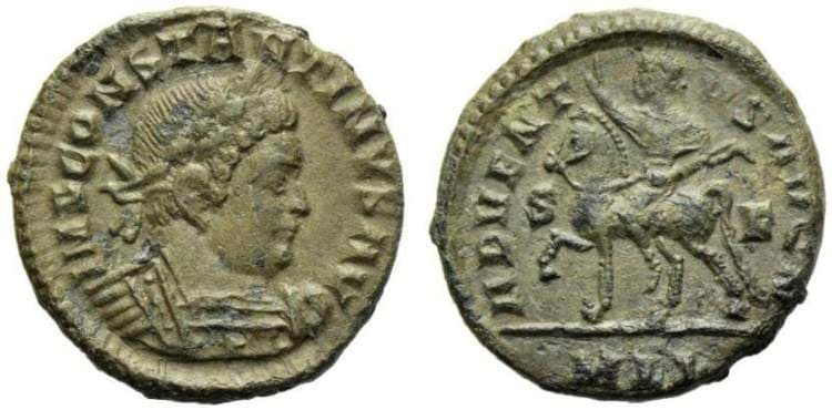 London RIC VII 21 Constantine I, AE follis, London, 314-315 AD