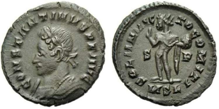 London RIC VII 73 Constantine I, AE follis, London, 316 AD