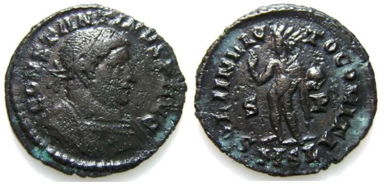 London RIC VII 76 Constantine I, AE Follis, London, AD 316