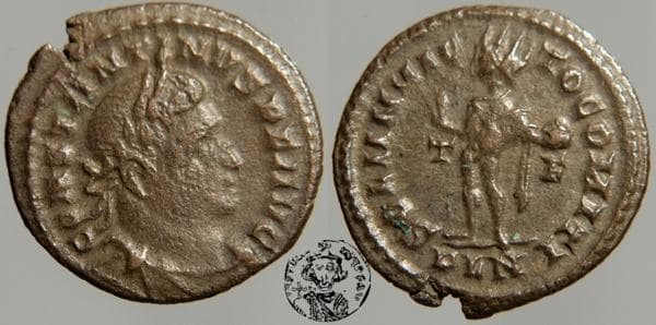 London RIC VII 90 Constantine I , London, AE follis, 316-317 A