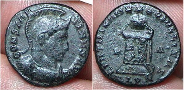 London RIC VII 203 Constantine I, 321 AD, AE Follis