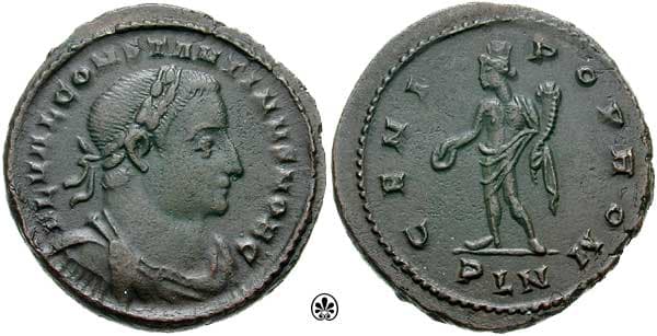 London RIC VI 89b Constantine I, as Caesar, AE Follis
